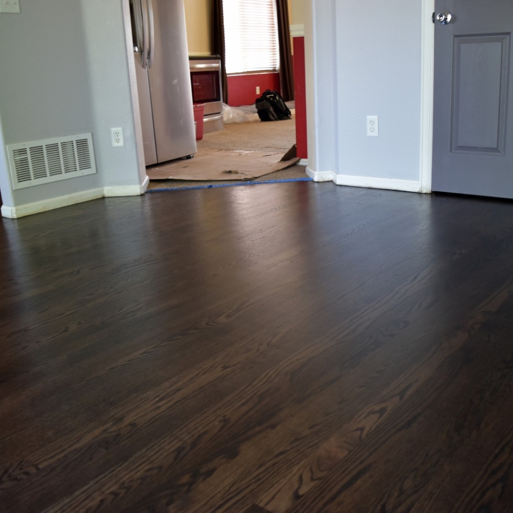 Red Oak. Coffee Brown Stain