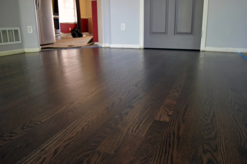 Red Oak. Coffee Brown Stain