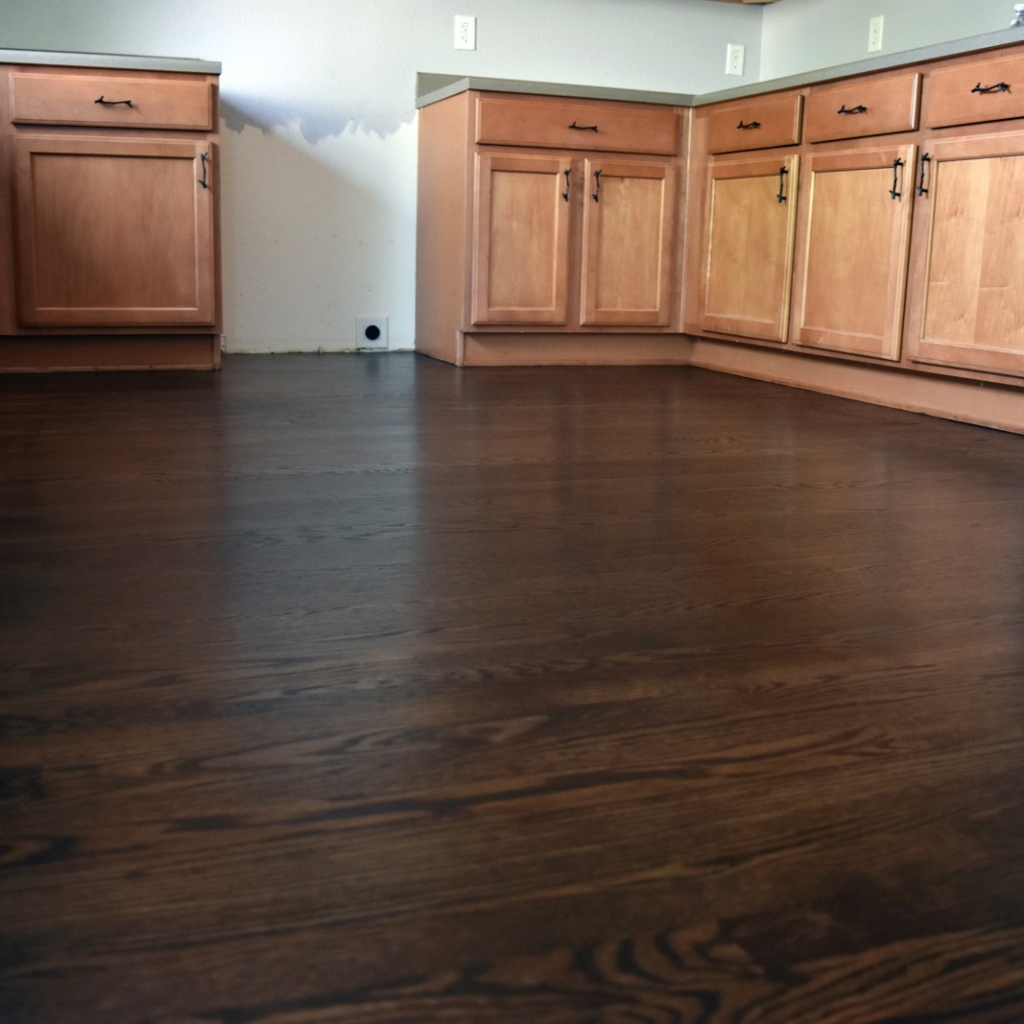 Red Oak. Coffee Brown Stain