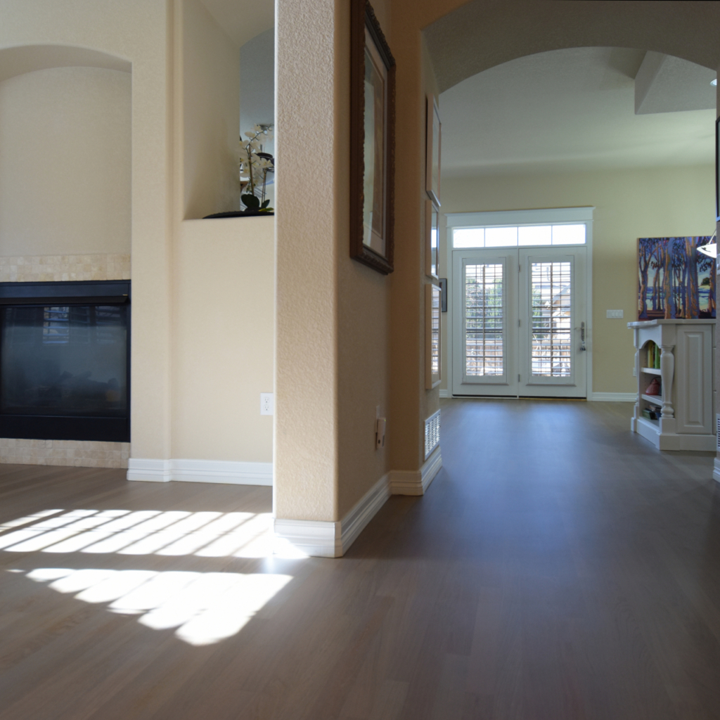 Brazilian Cherry Floor Stained Gray