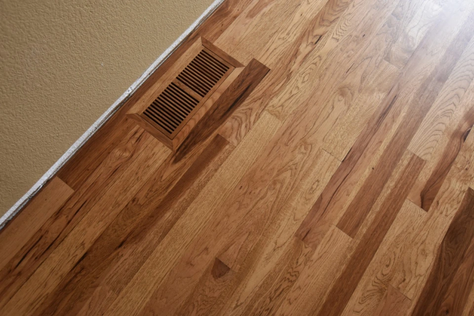 Early American Stain on Hickory Floor