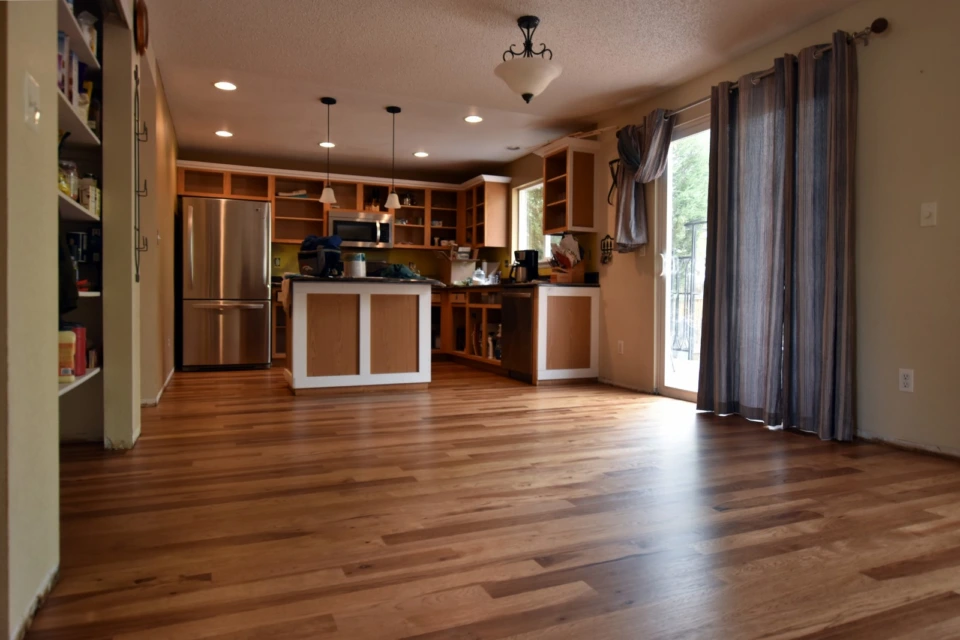 Early American Stain on Hickory Floor