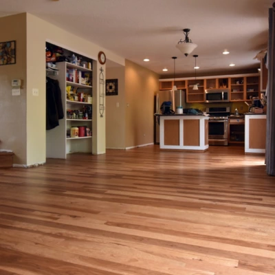 Early American Stain on Hickory Floor