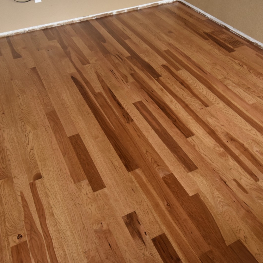 Early American Stain on Hickory Floor