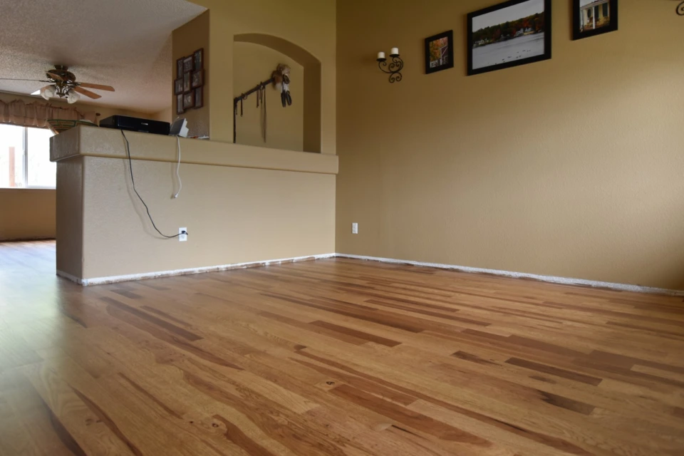 Early American Stain on Hickory Floor