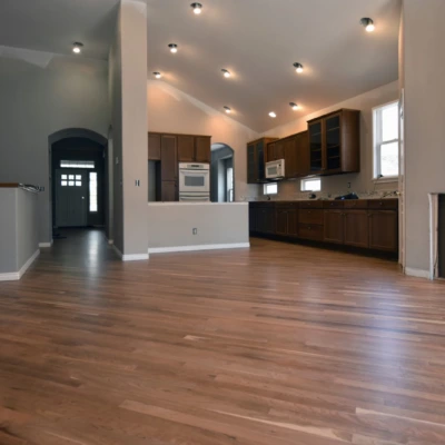 American Cherry Floor Stained Natural with Waterbased Finish