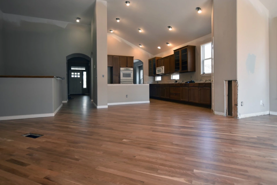 American Cherry Floor Stained Natural with Waterbased Finish