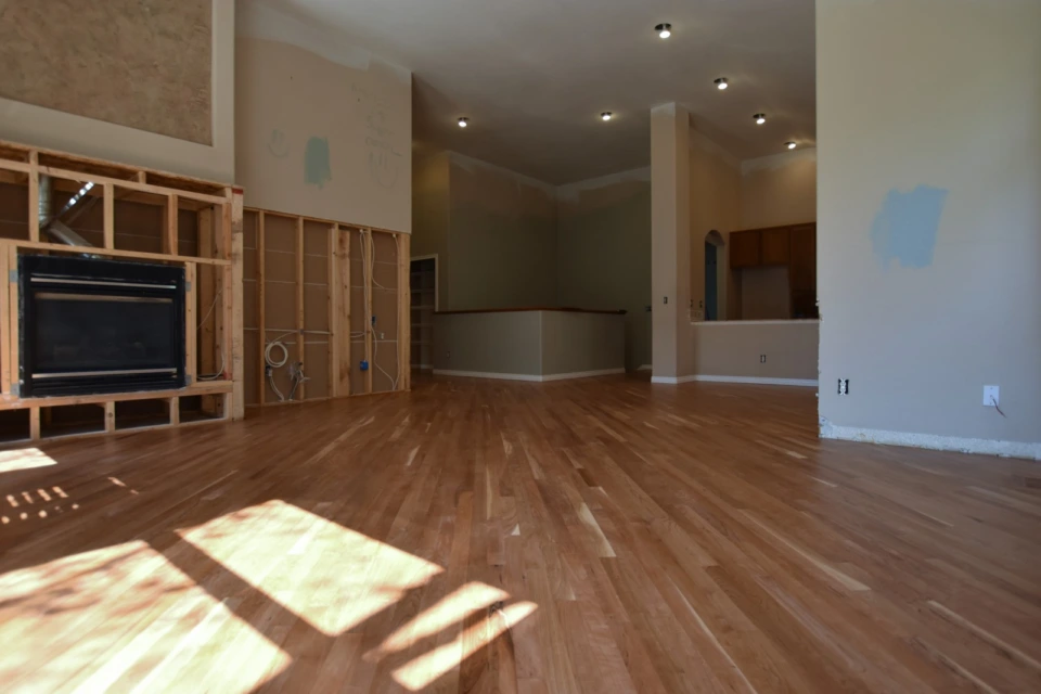 American Cherry Floor Stained Natural with Waterbased Finish