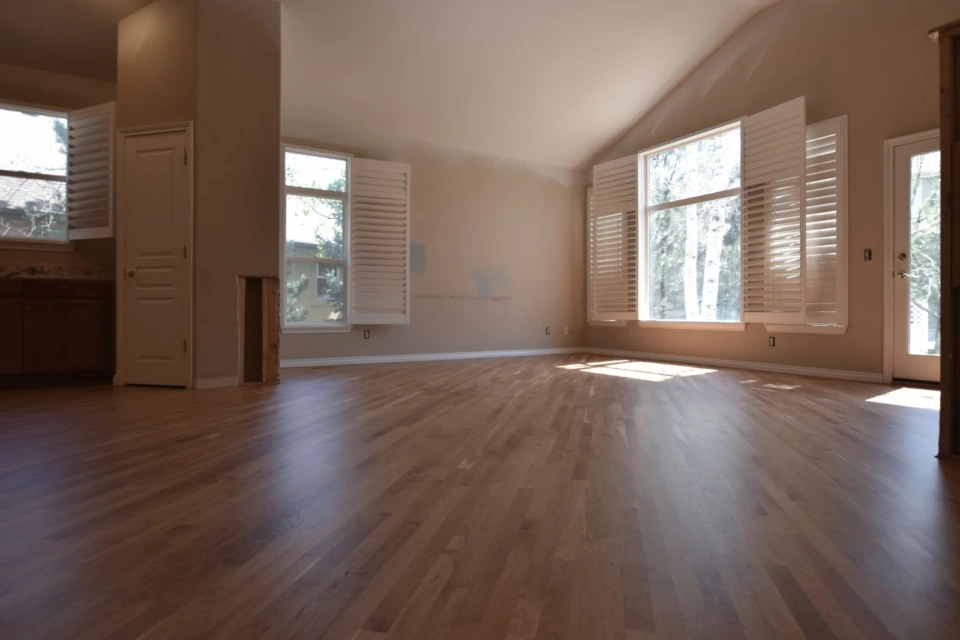 American Cherry Floor Stained Natural with Waterbased Finish