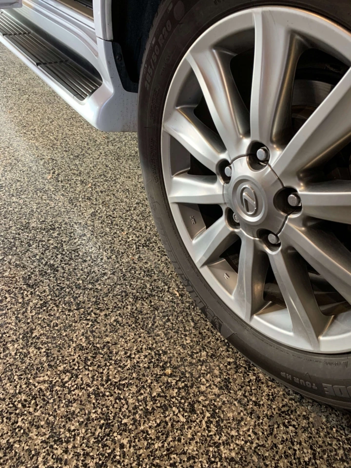 Beige Garage Epoxy Flooring