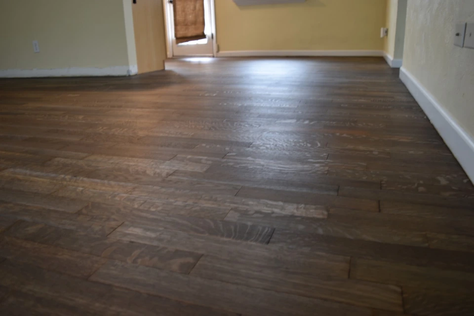 Rubio Monocoat Fumed Floor. Denver, CO. Close-Up.